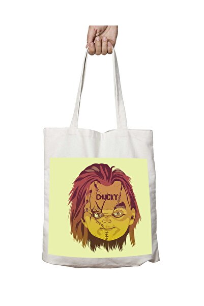 ART HEDİYE فيلم رعب تشاكي - حقيبة كتف تدوم على الجانبين وقابلة للغسل