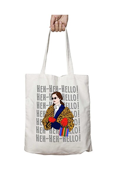 ART HEDİYE Hello Party Girl - حقيبة كتف قابلة للغسل ومطبوعة على الجانبين