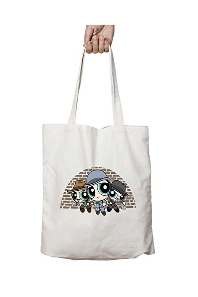 ART HEDİYE طباعة Powerpuff Girls - حقيبة وايت تشابل للأولاد قابلة للغسل