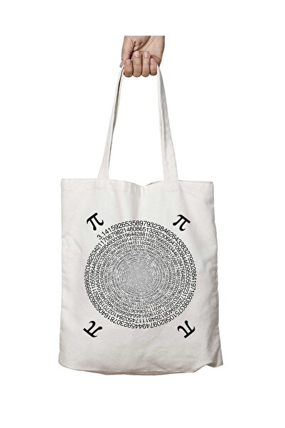 ART HEDİYE حقيبة كتف دائمة قابلة للغسل بطباعة لا نهائية من Pi، على الجانبين