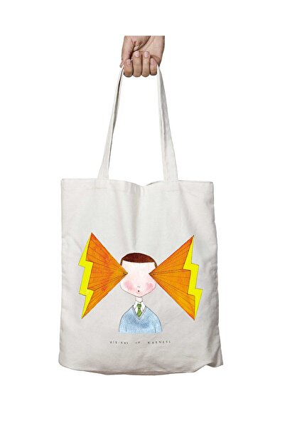 ART HEDİYE Radnes Wilt Printed - Washable Permanent Shoulder Tote Bag
