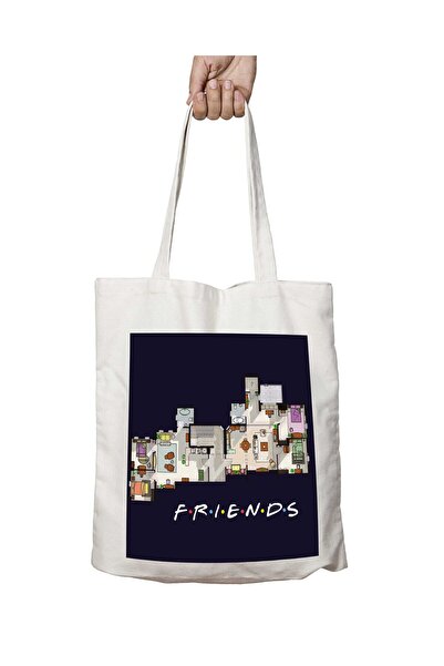 ART HEDİYE شقة الأصدقاء - حقيبة كتف قابلة للغسل ومطبوعة على الجانبين