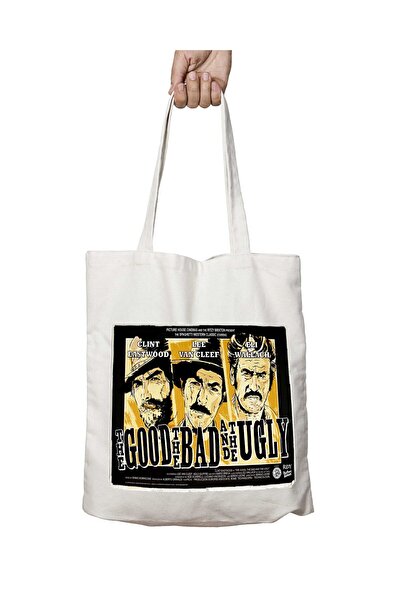 ART HEDİYE حقيبة كتف The Good The Bad And The Ugly - مطبوعة على الجانبين وقاب...