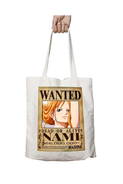 ART HEDİYE Wanted Nami Anime - حقيبة مطبوعة دائمة قابلة للغسل