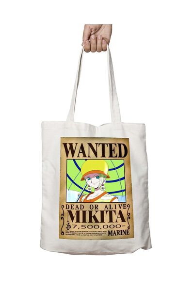 ART HEDİYE Wanted Mikita Anime - حقيبة كتف للمدرسة والشاطئ مطبوعة وقابلة للغسل