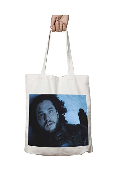 ART HEDİYE حقيبة حمل للمدرسة والشاطئ قابلة للغسل من GT-JON SNOW - مطبوعة بشكل...