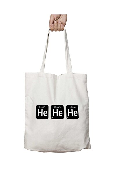 ART HEDİYE HE He Periodic - حقيبة كتف مطبوعة دائمة قابلة للغسل على الجانبين