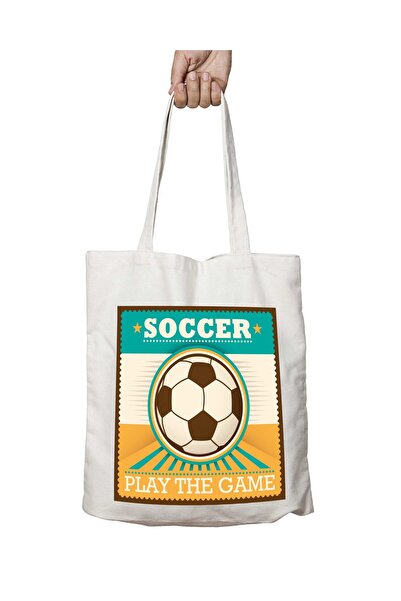 ART HEDİYE Football Shoulder Two Sides Permanent Printed Washable Bag