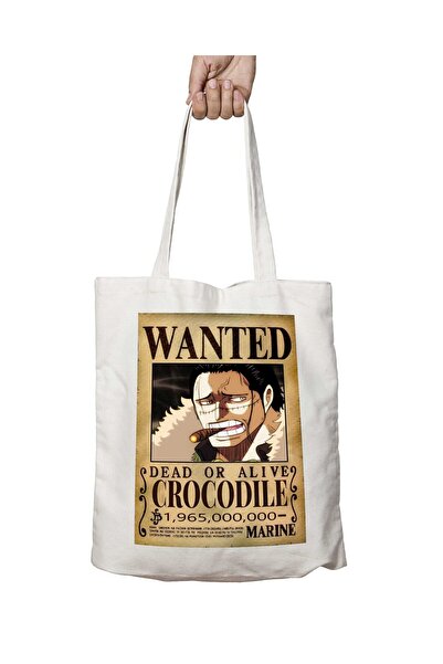 ART HEDİYE Wanted Crocodile A - حقيبة قابلة للغسل على الجانبين مطبوع عليها رس...