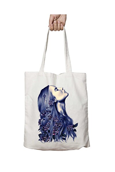 ART HEDİYE Floral Printed Permanent Hair Bag - Washable