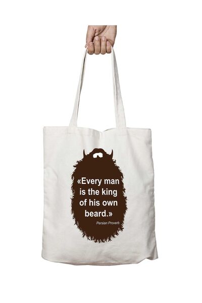 ART HEDİYE EverY Man's Beard collection - Two Sided Permanent Printed Washabl...