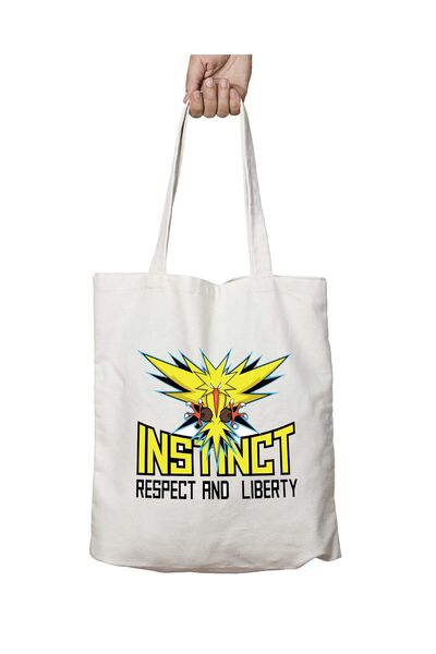 ART HEDİYE Pokemon Go Team Instinct - حقيبة قابلة للغسل مطبوعة على الجانبين