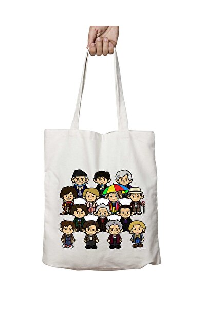 ART HEDİYE حقيبة Time Lords قابلة للغسل - طباعة ثابتة على الجانبين