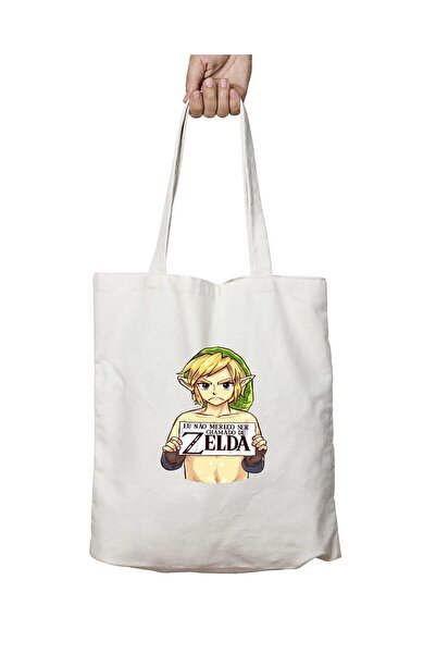 ART HEDİYE حقيبة كتف زيلدا لينك مطبوعة قابلة للغسل - للمدرسة والشاطئ