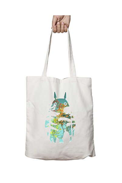 ART HEDİYE حقيبة كتف توتورو ميازاكي مطبوعة دائمة على الجانبين - قابلة للغسل