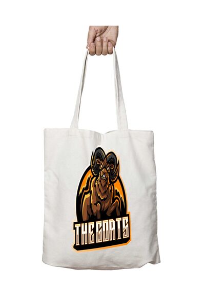 ART HEDİYE حقيبة كتف قابلة للغسل بطباعة دائمة على الجانبين من The Goats - للم...