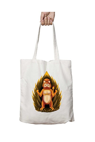 ART HEDİYE بوكيمون تشارماندر - حقيبة كتف مطبوعة قابلة للغسل من الجانبين