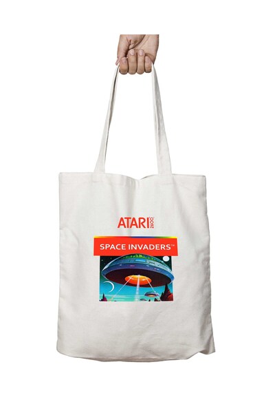 ART HEDİYE Atari Space Invaders - حقيبة كتف مطبوعة قابلة للغسل، تدوم على الجا...