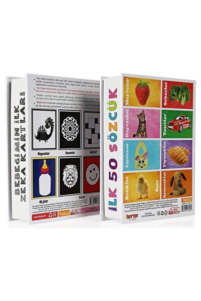 Diytoy Flash Cards İlk 50 Sözcük + Bebeğimin İlk Zeka Kartları / 93509