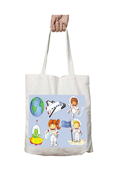 ART HEDİYE Space Patterned Girls and BoYs' Washable Bag - Two Sides Lasting P...