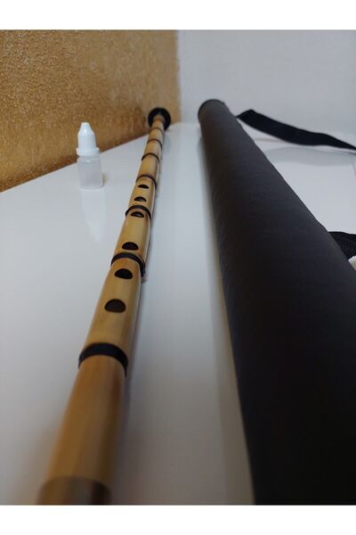 Utku Müzik Aletleri Profesyonel Sarımlı Kamış Ney, Deri Kılıf, Bakım Yağı