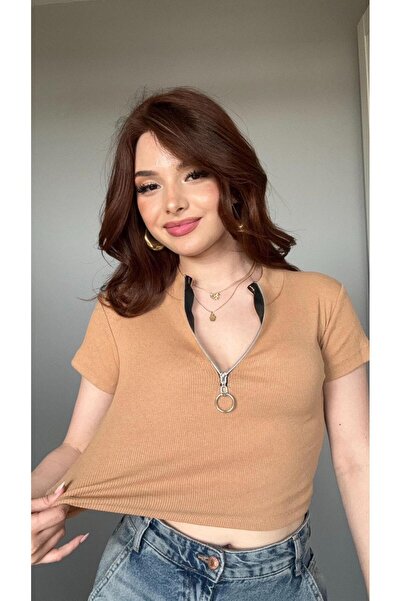 GOSSİP TEAM Gossip Team - Μπλούζα με ραβδώσεις, λεπτομέρεια με φερμουάρ