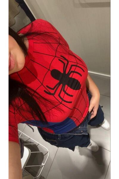 GOSSİP TEAM Y2k Red Spider Crop - Echipa Gossip