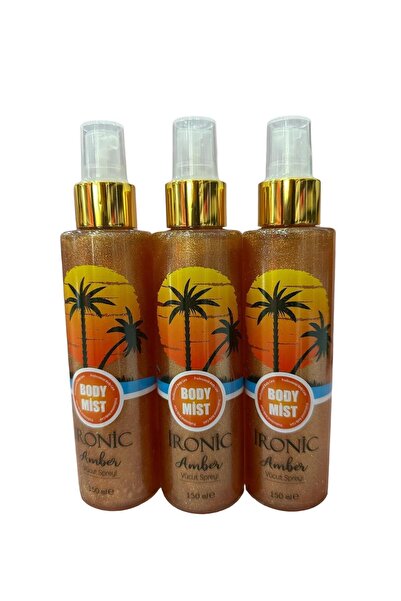 İronic Amber Simli Vücut Spreyi 150ml 3 ADET