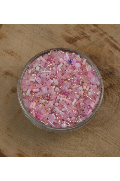 Prestij Boncuk Prestij Candy Karışık Model Cam Boncuk Pembe Renk Tonları