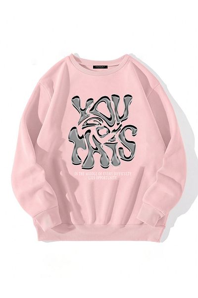 Mad&Calf Έχετε αυτό το εμπριμέ Unisex Oversize Fleece φούτερ