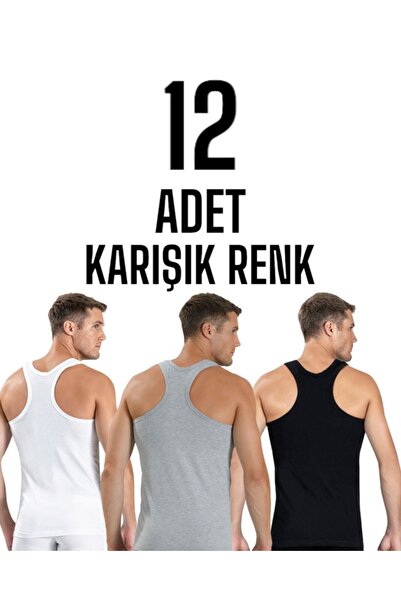 Gümüş İç Giyim Men's Cross Back Sports Athlete Mixed Pack of 12