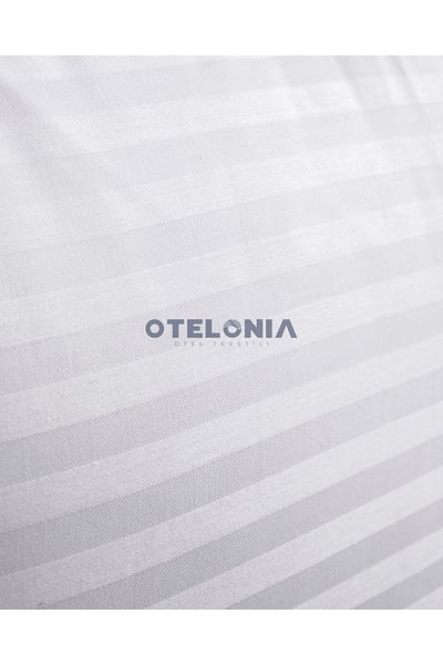 Otelonia 2 τεμάχια ριγέ βαμβακερές σατέν μαξιλαροθήκες ξενοδοχείου