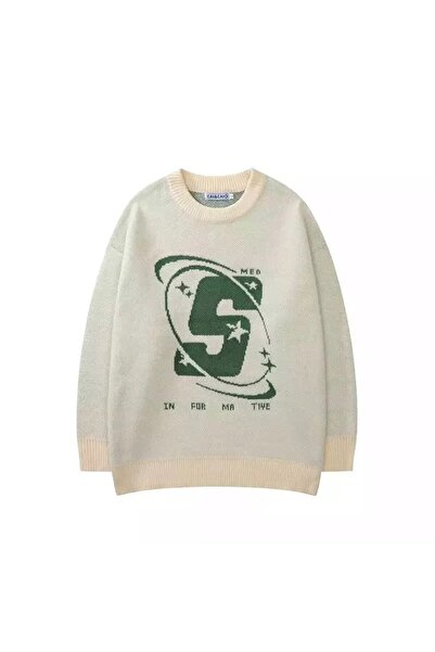 GOSSİP TEAM Unisex Gossip Team Harajuku Vintage υπερμεγέθη κρεμ φούτερ