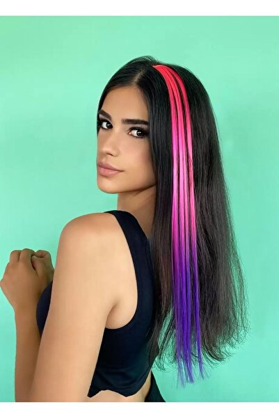 NİLZ قطعة شعر صناعية بلونين من Ombreli