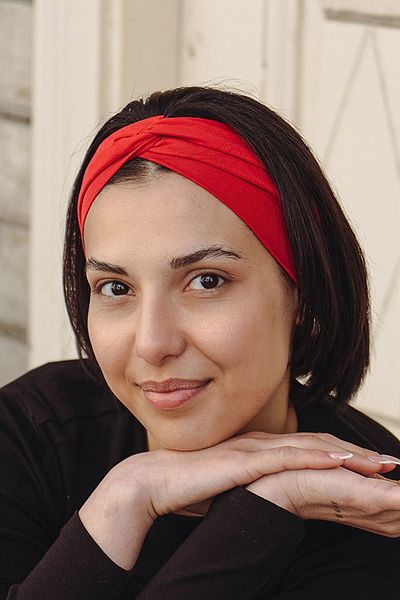Mrey   Red Stylish Bandana - Cotton Hair Bandana - Women's Wide Bandana