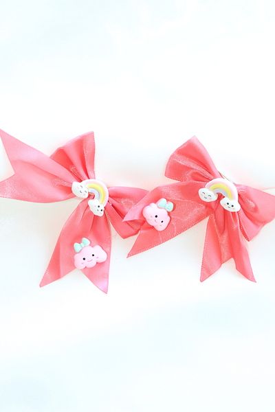 Arwen Collection Unicorn Patterned Girl's Bow School BucKle - Ribbon Baby BucKle