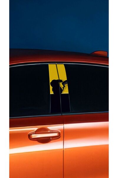 YENİ CREATİVE Araç Kapı Direk Kaplama Folyosu Pikachu Desenli (SAĞ SOL TAKIM)...