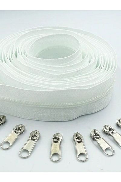 SİNGER Fermiks 20 Meters T5 - White Zipper and 40 White Heads