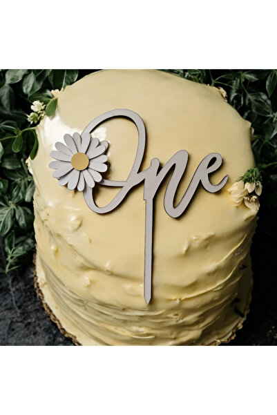 damlakidsmoda Papatya Temalı Pasta Süsü One papatya kurdanı