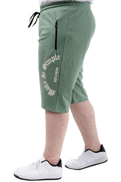 ModeXL Ανδρικό σορτς Capri - Μεγάλο μέγεθος, εμπριμέ, SIMPLE 24504 Çağla