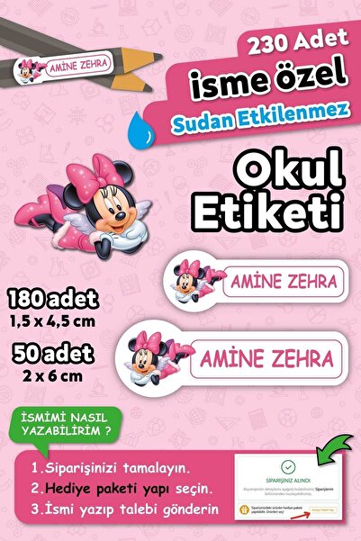 HediyeHanesi علامة مدرسية، علامة دفتر ملاحظات، اسم مخصص، ملصق قابل للكتابة، 2...