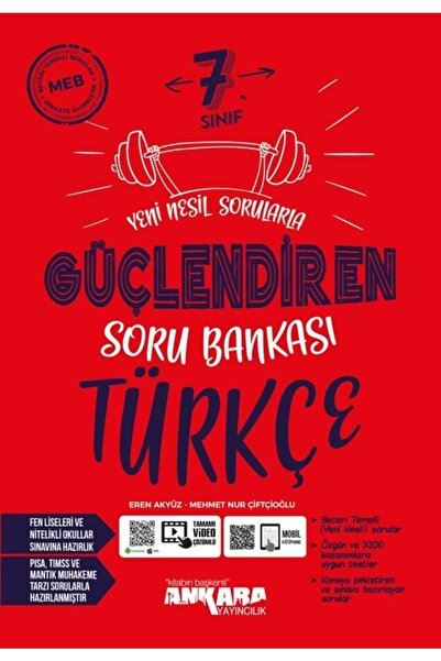 Ankara Yayıncılık ankara yayınları 7.sınıf Güçlendiren Türkçe Soru Bankası