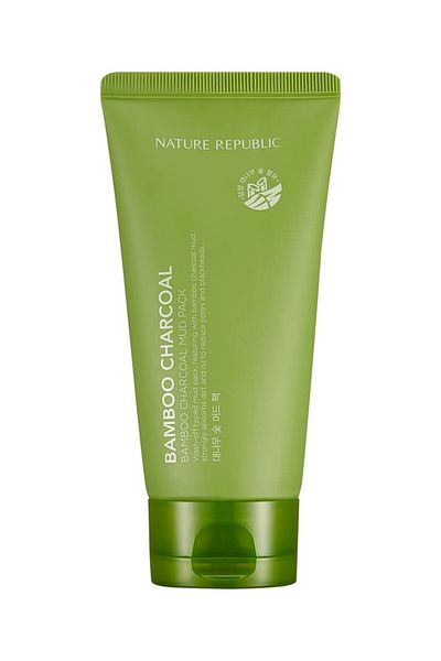 Nature Republic Mask Bamboo Charcoal Mud Pack with Charcoal, Clay and Bamboo