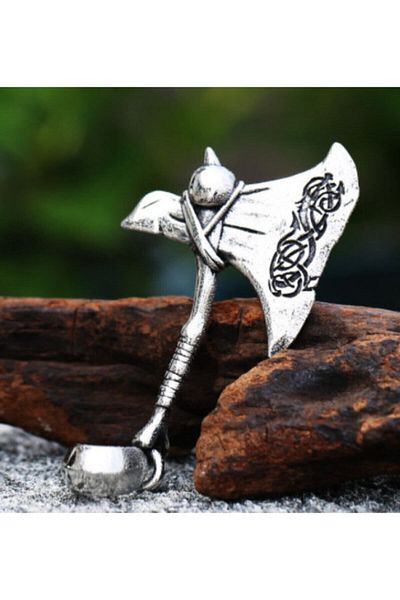 daisybydaisy Stainless Titanium Steel Scandinavian-viking Warrior Axe Necklace