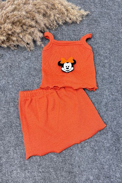 ADABEBEK Orange Miki - Crop Baby Combination Set with Rope Strap