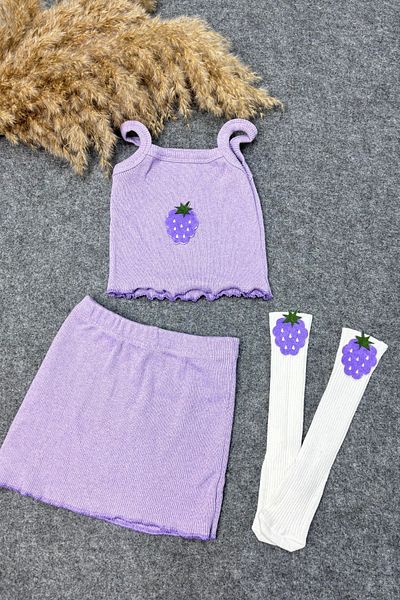 ADABEBEK lilac Baby Crop Combination Set - with Rope Strap and Blackberry Accessories