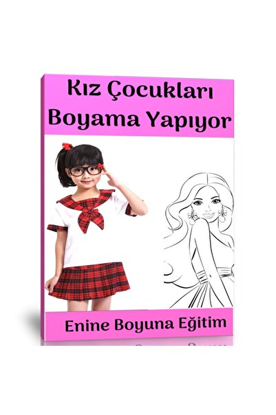 Enine Boyuna Eğitim Girl's Painting Book
