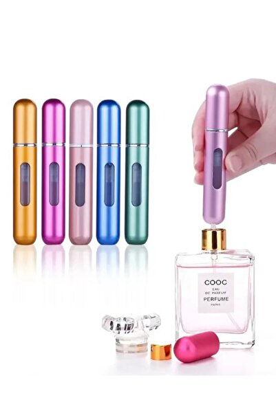 ŞEN AKSESUAR 2 li Mat Açık Pembe ve Mat Kırmızı Doldurulabilir Mini Cep Parfü...