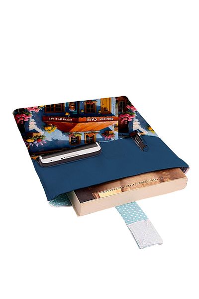 HRS Τσάντα βιβλίου πολλαπλών χρήσεων 20 x 25 cm με σχέδιο και τσέπες που πλένονται