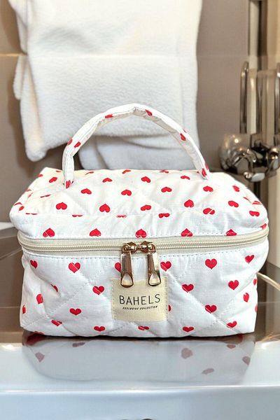 BAHELS Heart Patterned Viral Travel Makeup Bag